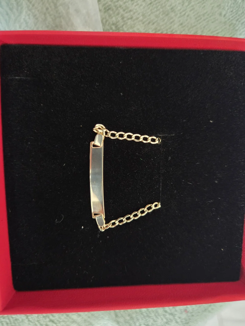 10k Yellow Gold Baby ID Bracelet - New with Gift Box - 6 Inches